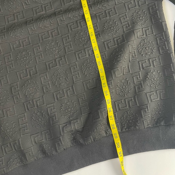 Makobi M4232 Bianchi Jacquard Crewneck Sweatshirt Size 3XL Black Embossed Print - Picture 13 of 14